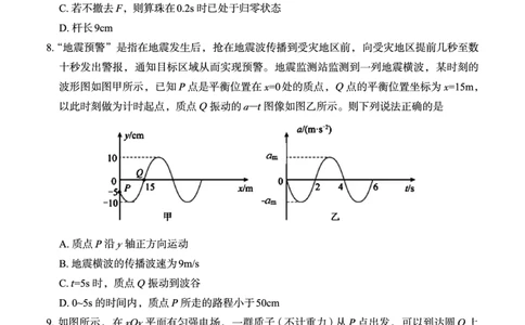 广西邕衡教育&middot;名校联盟2024~2025学年度2022级高三下学期开学考试物理_2025年2月_250220广西邕衡教育&middot;名校联盟2022级高三下学期开学考试（全科）