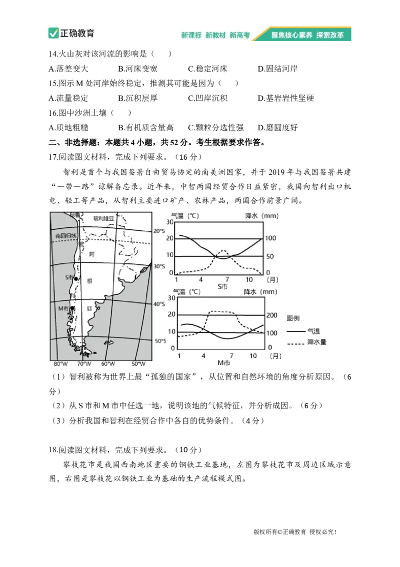 2023届新高考地理金榜猜题卷湖南专版_2023高考押题卷_正确教育金榜猜题卷_（新高考）正确教育丨金榜猜题卷_新高考地理