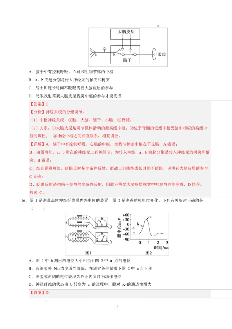 高二生物上学期第一次月考（广东专用）（全解全析）_1多考区联考试卷_2510142025-2026学年高二生物上学期第一次月考试题