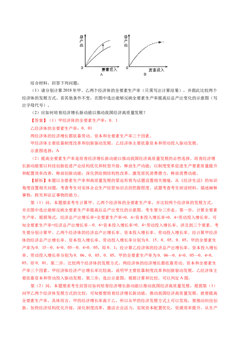 专题05《经济生活》综合主观题-学易金卷：十年（2014-2023）高考政治真题分项汇编（人教卷）（解析卷）_近10年高考真题汇编（必刷）