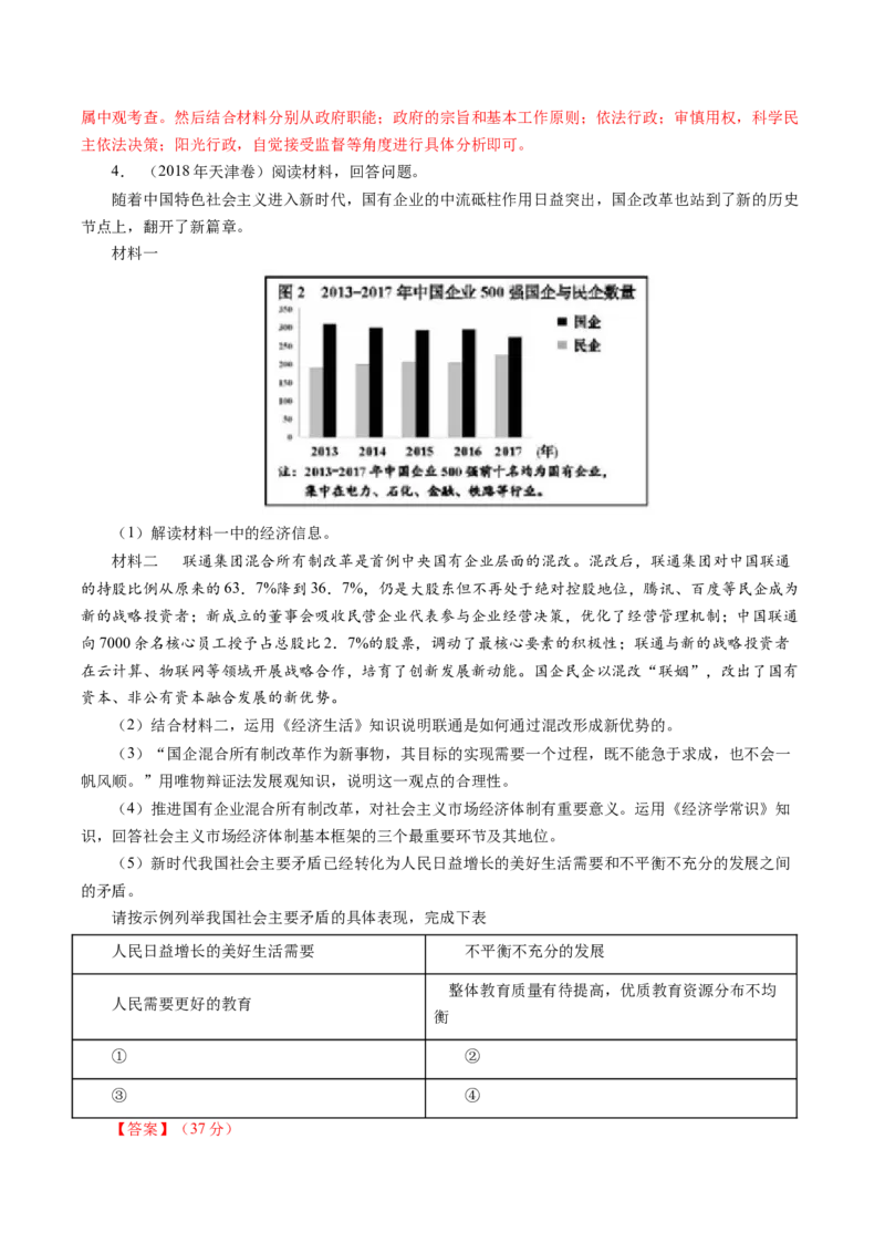 专题05《经济生活》综合主观题-学易金卷：十年（2014-2023）高考政治真题分项汇编（人教卷）（解析卷）_近10年高考真题汇编（必刷）