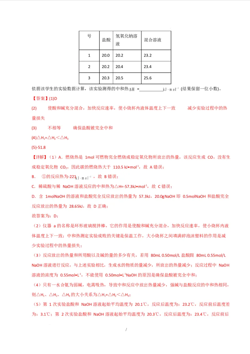 高二化学第一次月考卷（全解全析）(1)_1多考区联考_2510092025-2026学年高二化学上学期第一次月考_2025-2026学年高二化学上学期第一次月考（苏教版2019）Word版含解析
