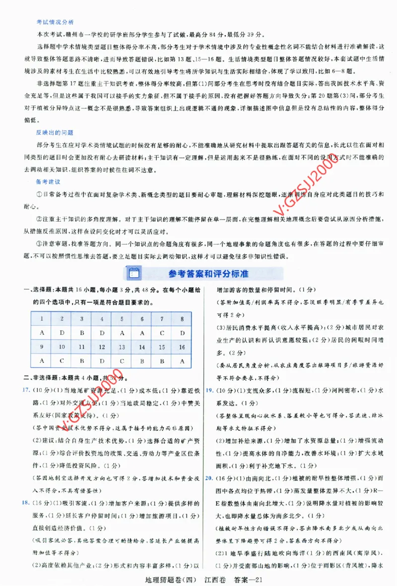 2024《金考卷&middot;高考测评卷》地理答案_2024高考押题卷_12024天星全系列_（新高考）2024《金K卷&middot;高考测评&middot;猜题卷》（语数英）各九套_2024《金考卷&middot;高考测评卷&middot;猜题卷》地理