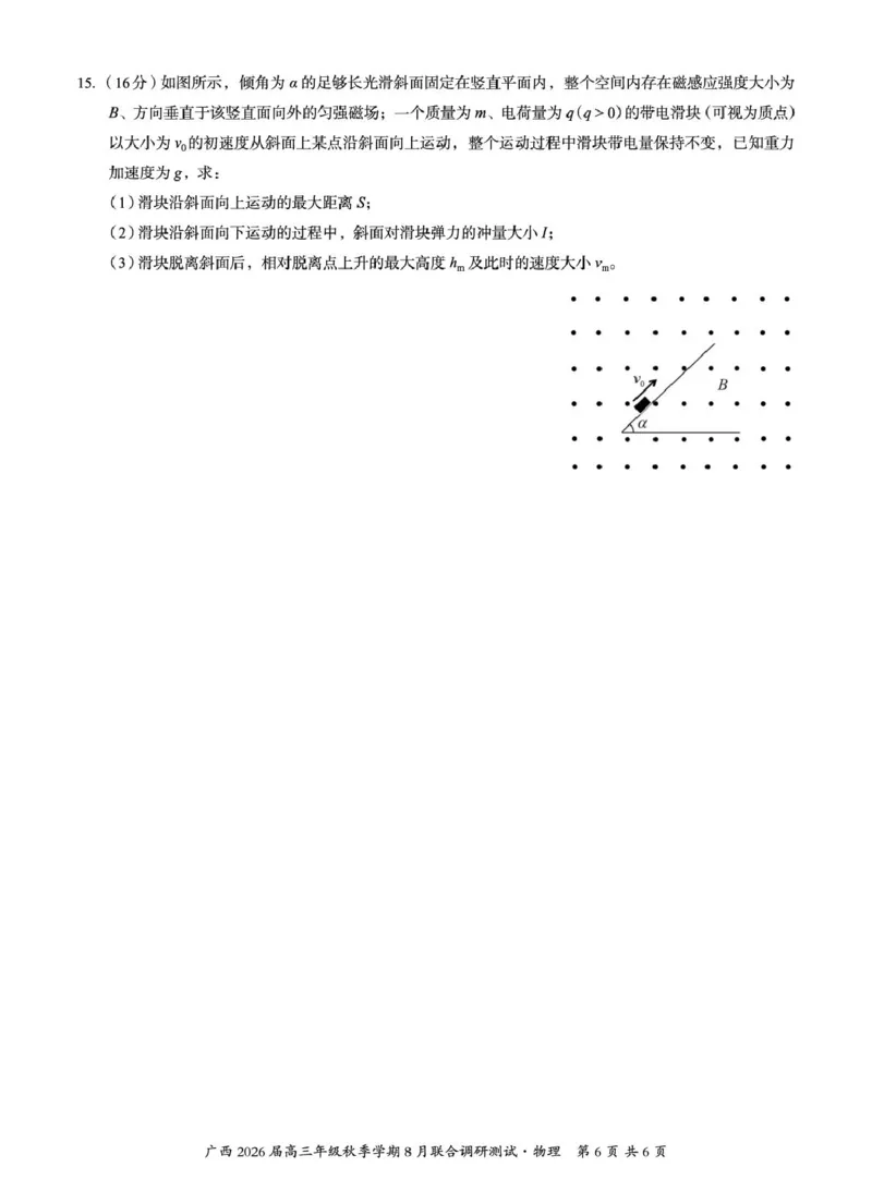广西2026届新高考秋季学期8月适应性联合测试物理_2025年8月_250821邕衡教育&middot;名校联盟广西2026届新高考秋季学期8月适应性联合测试（全科）