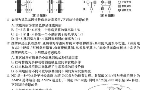 生物_2025年9月_250907山西省三晋卓越联盟2025～2026学年高三9月质量检测（26-X-004C）（全科）_生物