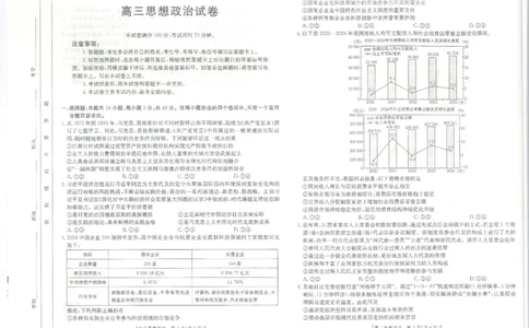 江西省高三金太阳5月三新协同教研共同体考试（25-490C）政治_2025年5月_250510江西省高三金太阳5月三新协同教研共同体考试（25-490C）（全科）