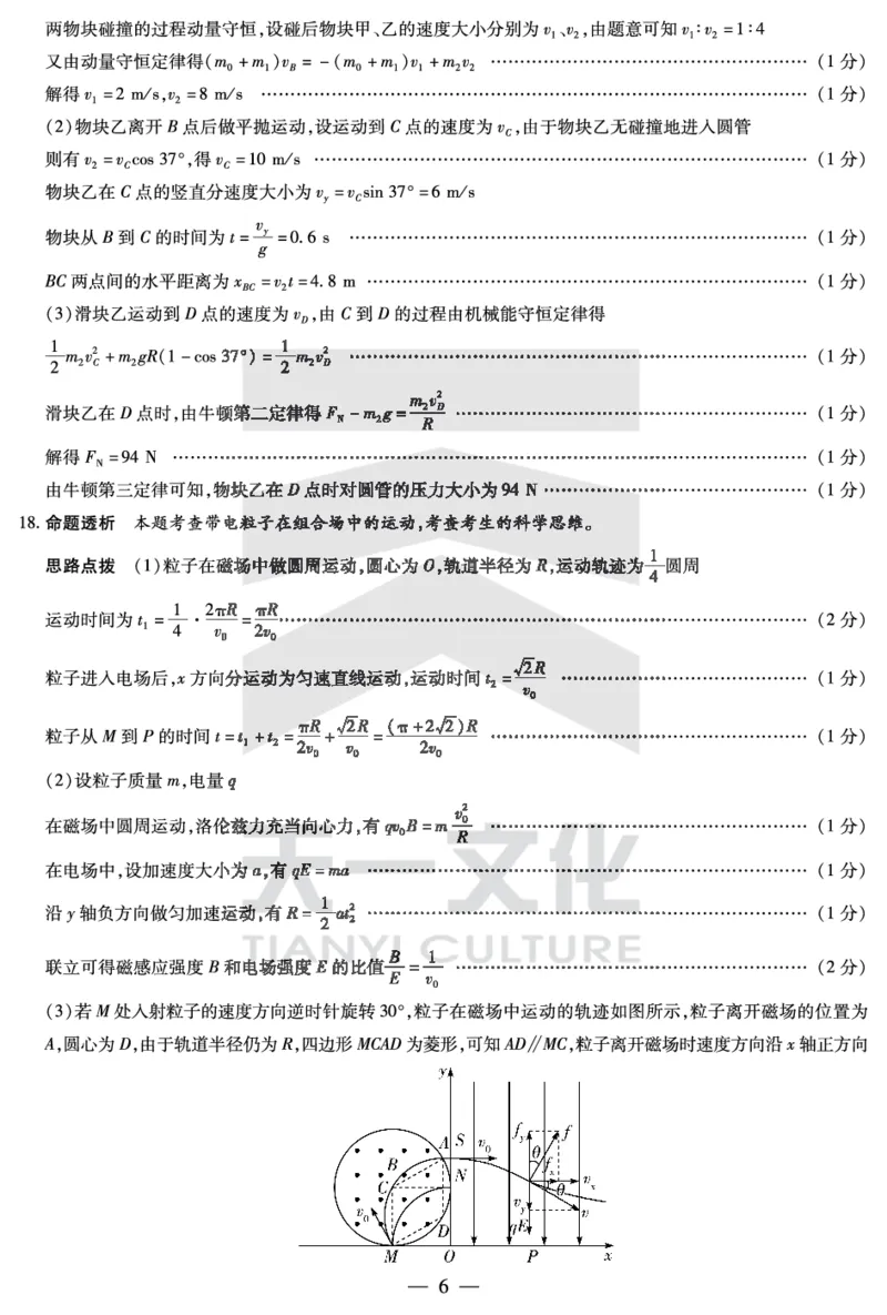 物理-海南高三学业水平诊断(三)详细答案_2025年3月_250308海南省天一大联考2024-2025学年高三学业水平诊断(三)（全科）_海南省天一大联考2024-2025学年高三学业水平诊断（三）详细答案