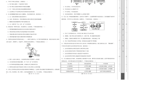 高二生物第一次月考卷测试范围：浙科版2019选择性必修1第1章~第2章（考试版A3）_1多考区联考试卷_2510142025-2026学年高二生物上学期第一次月考试题
