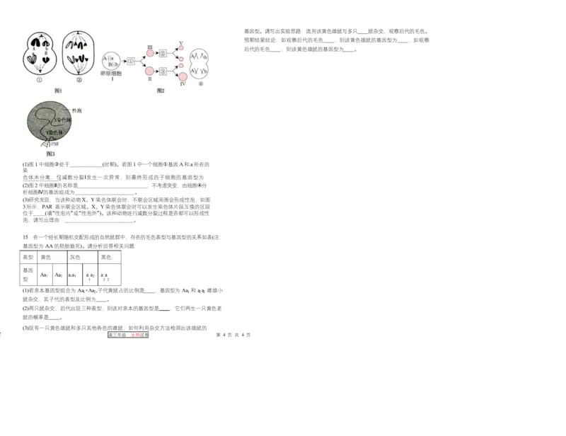 天津市第三中学2026届高三上学期10月月考+生物_2025年10月_12026年试卷教辅资源等多个文件_251023天津市第三中学2026届高三上学期10月月考