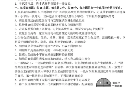辽宁省丹东市2025届高三下学期3月总复习质量测试（一）生物含答案_2025年4月_250402辽宁省丹东市2025届高三下学期3月总复习质量测试（一）（全科）