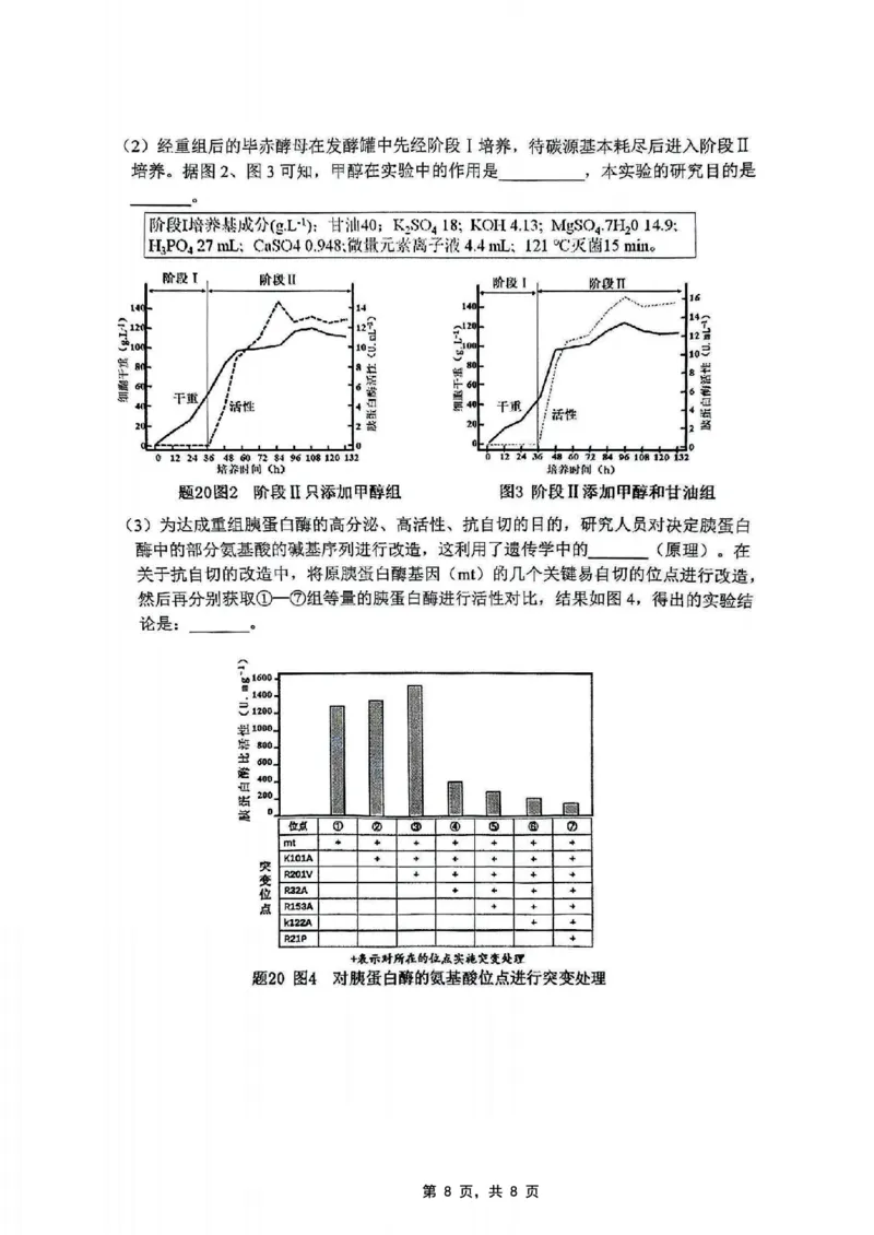 重庆市2025届学业质量调研抽测（第二次）生物_2025年4月_250421重庆市高2025届学业质量调研抽测（第二次）（主城五区二诊）（全科）_重庆市高2025届学业质量调研抽测（第二次）生物