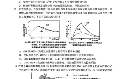 重庆市2025届学业质量调研抽测（第二次）生物_2025年4月_250421重庆市高2025届学业质量调研抽测（第二次）（主城五区二诊）（全科）_重庆市高2025届学业质量调研抽测（第二次）生物