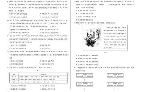 天一大联考&middot;天一小高考2024-2025学年（下）高三第四次考试历史_2025年5月_250510天一小高考2024-2025学年（下）高三第四次考试（全科）