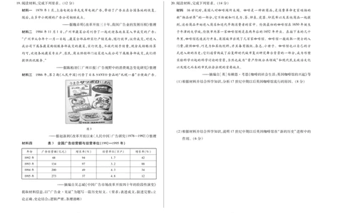 天一大联考&middot;天一小高考2024-2025学年（下）高三第四次考试历史_2025年5月_250510天一小高考2024-2025学年（下）高三第四次考试（全科）