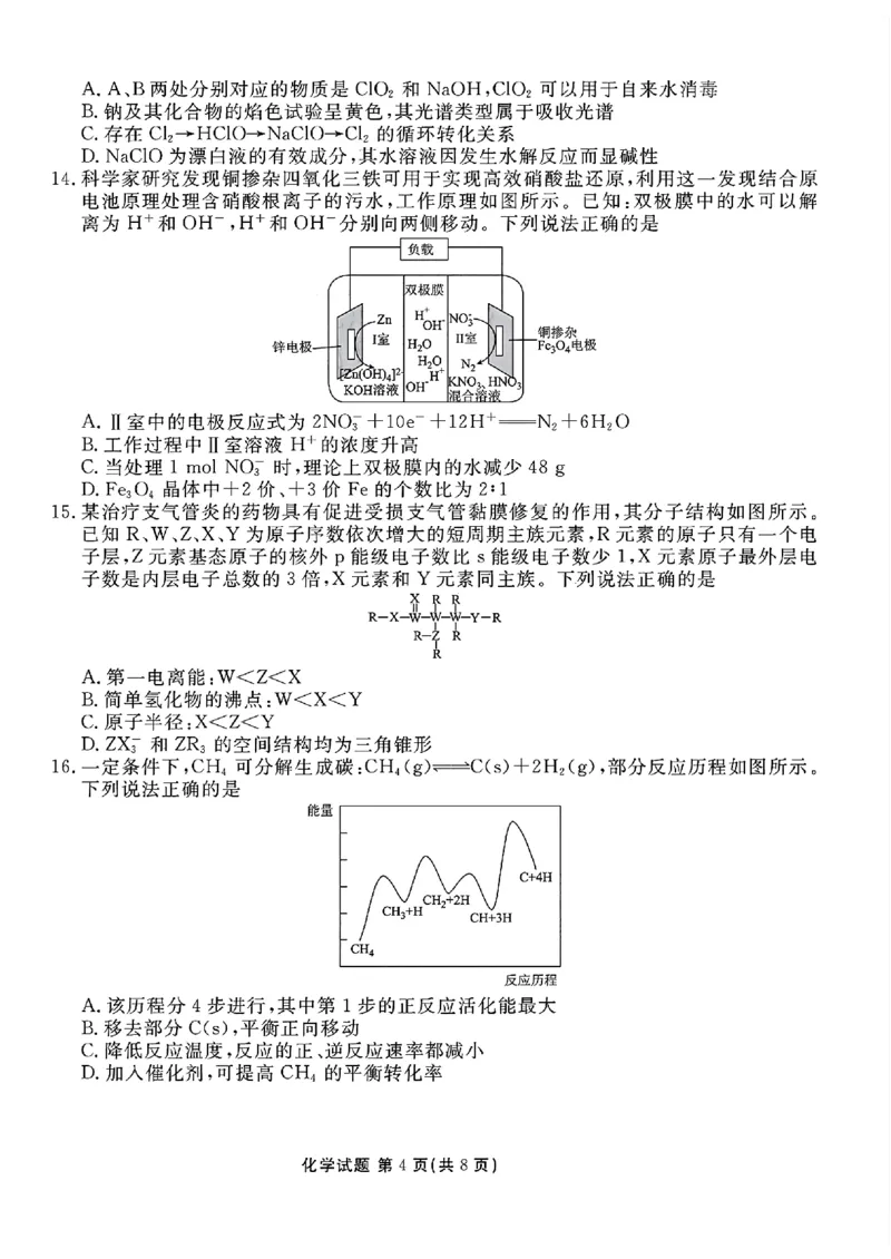 衡水金卷2025届高三1月期末联考化学+答案_2025年2月_250201衡水金卷2025届高三1月期末联考