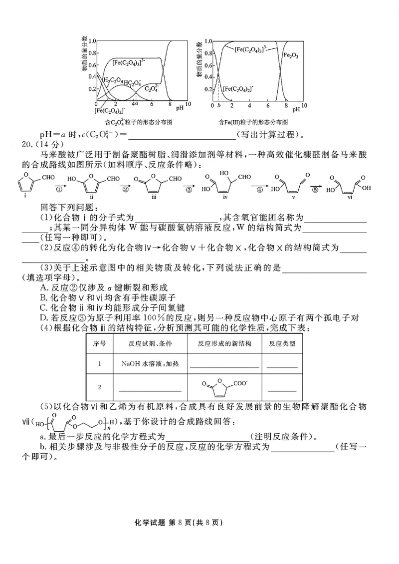 衡水金卷2025届高三1月期末联考化学+答案_2025年2月_250201衡水金卷2025届高三1月期末联考