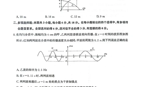 河南省部分学校2024-2025学年高三下学期5月全真模拟卷-物理_2025年5月_2505292025届河南省青桐鸣5月全真模拟卷&middot;高考考前适应性考试（全科）