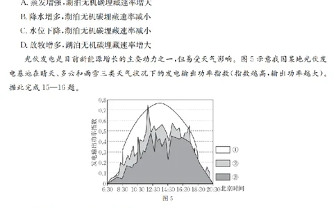 金太阳25-4001C云南省2025届高三下学期3月百万大联考地理_2025年3月_250327云南省金太阳2025届高三下学期3月百万大联考（25-4001C）（全科）