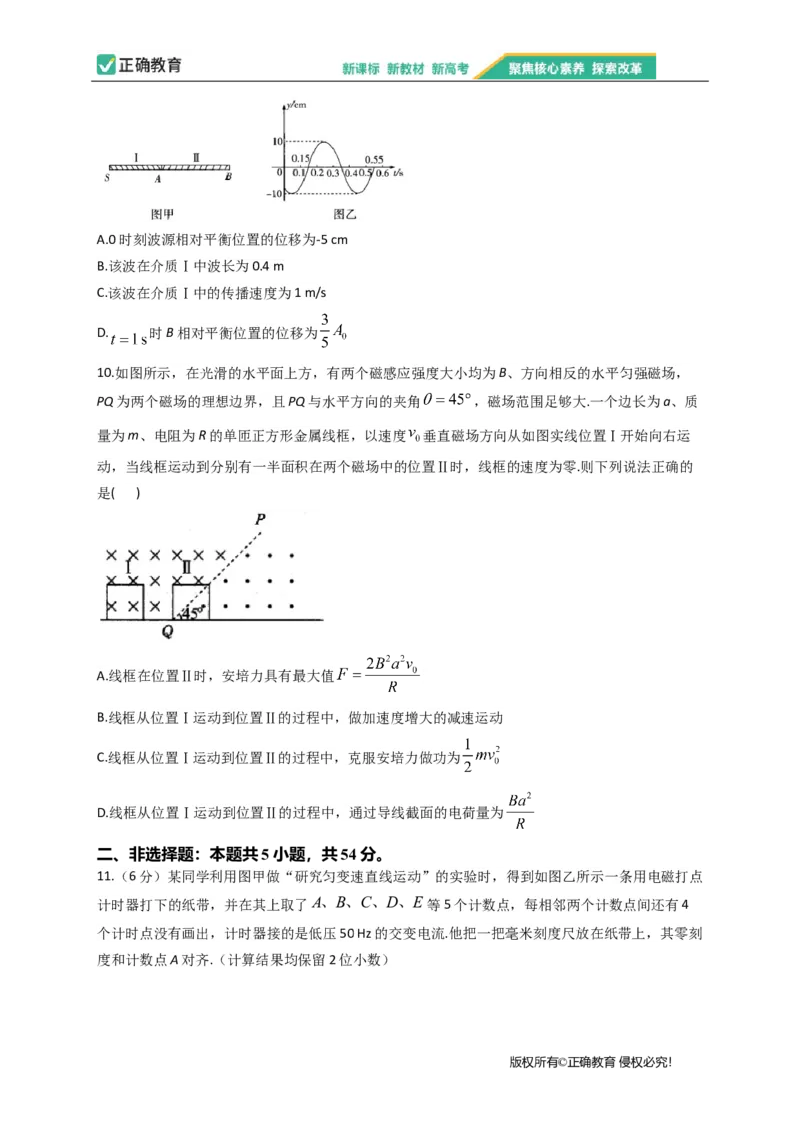 2023届新高考物理金榜猜题卷辽宁专版_2023高考押题卷_正确教育金榜猜题卷_（新高考）正确教育丨金榜猜题卷_新高考物理
