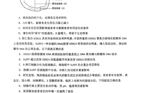 生物学试题_2025年5月_250520黑龙江省大庆实验中学二部2025届高三下学期得分训练（四）_2025届黑龙江省大庆实验中学高三下学期得分训练四生物试题_生物