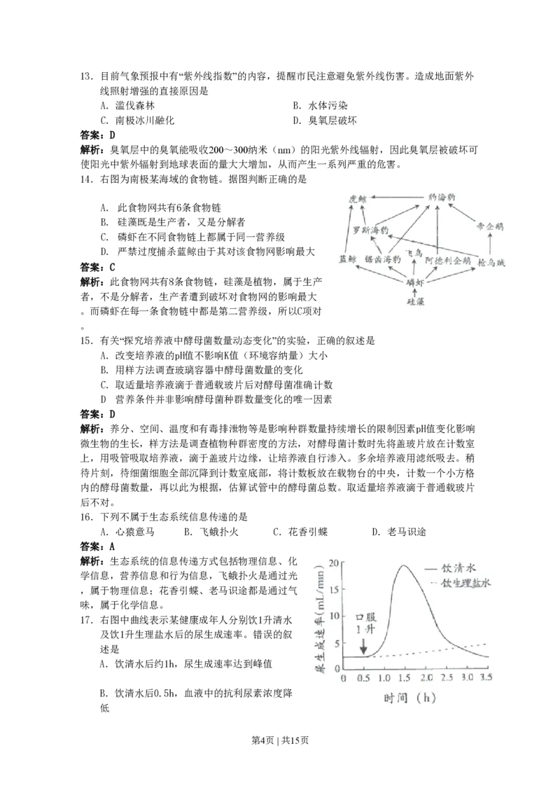 2009年高考生物试卷（广东）（解析卷）_生物历年高考真题_新&middot;PDF版2008-2025&middot;高考生物真题_生物（按年份分类）2008-2025_2009&middot;高考生物真题