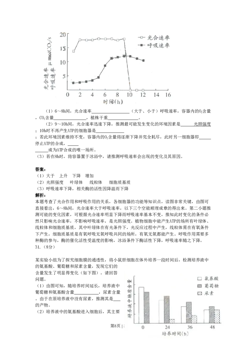 2009年高考生物试卷（广东）（解析卷）_生物历年高考真题_新&middot;PDF版2008-2025&middot;高考生物真题_生物（按年份分类）2008-2025_2009&middot;高考生物真题