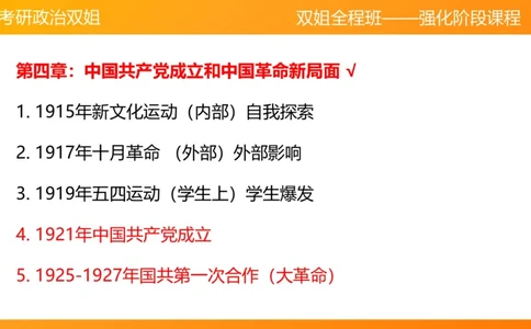 史纲中国成立和中国革命新局面4章_2026考公资料_（49）政治理论合集_政治理论合集_2025考研政治_14.双姐_04.强化阶段_00.讲义