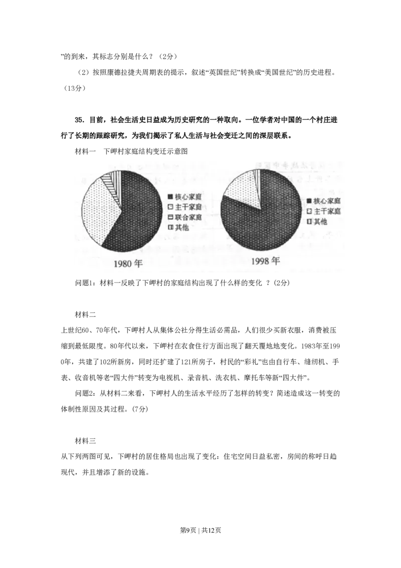 2009年高考历史试卷（上海）（空白卷）_历史历年高考真题_新&middot;PDF版2008-2025&middot;高考历史真题_历史（按省份分类）2008-2025_2008-2017_2019,2024&middot;（上海）历史高考真题