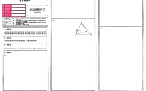 福建省2025届高中毕业班适应性练习卷数学答题卡_2025年3月_250319福建2025届高中毕业班适应性练习卷（3月高三省质检）（语数英）_2025福建高三3月适应性考试数学