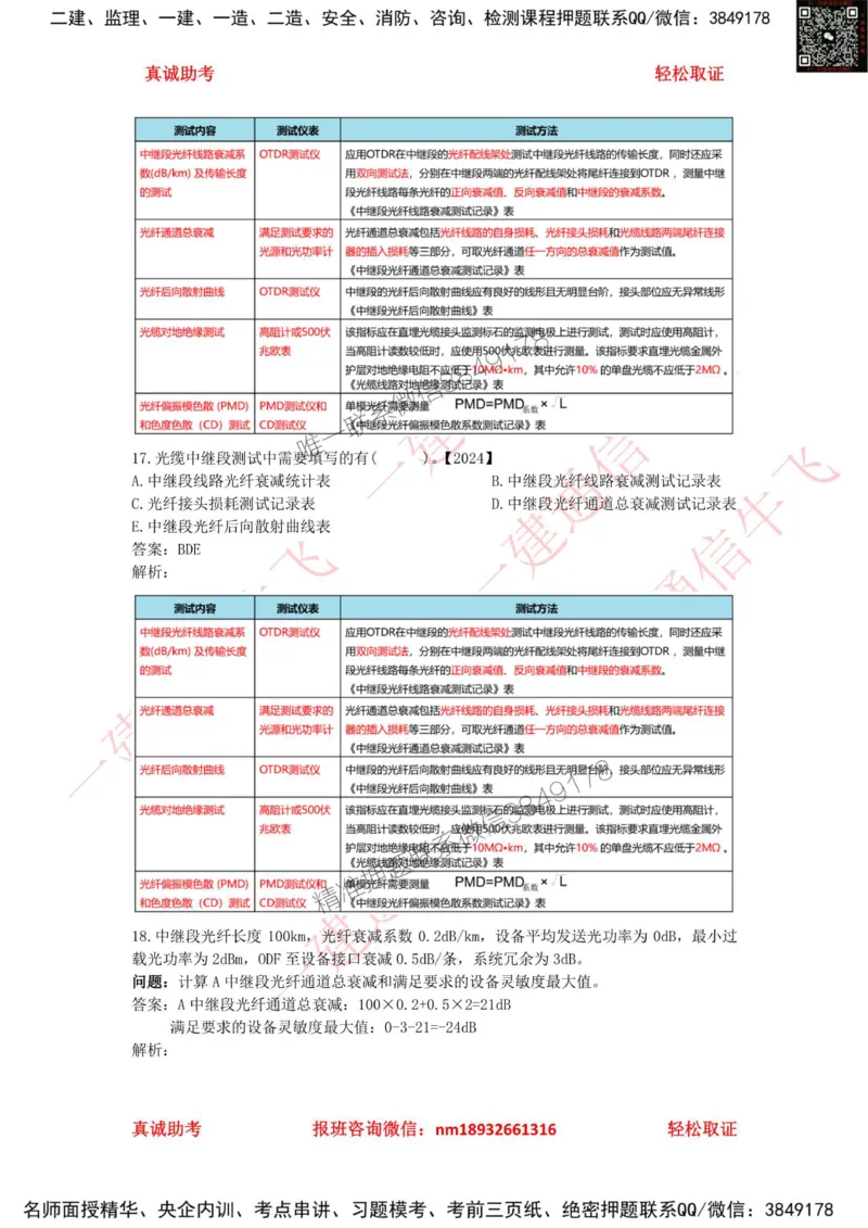 2.5.1精讲课后练习答案解析_2026年一级建造师_2026年一建通信_2025年一建通信SVIP_02-基础精讲✿高端面授✿深度强化_11-通信《直播精讲班》牛飞SMR推荐