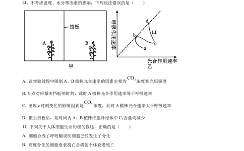 精品解析：黑龙江省哈尔滨师范大学附属中学2025-2026学年高三上学期期中考试生物试题（原卷版）_2025年11月