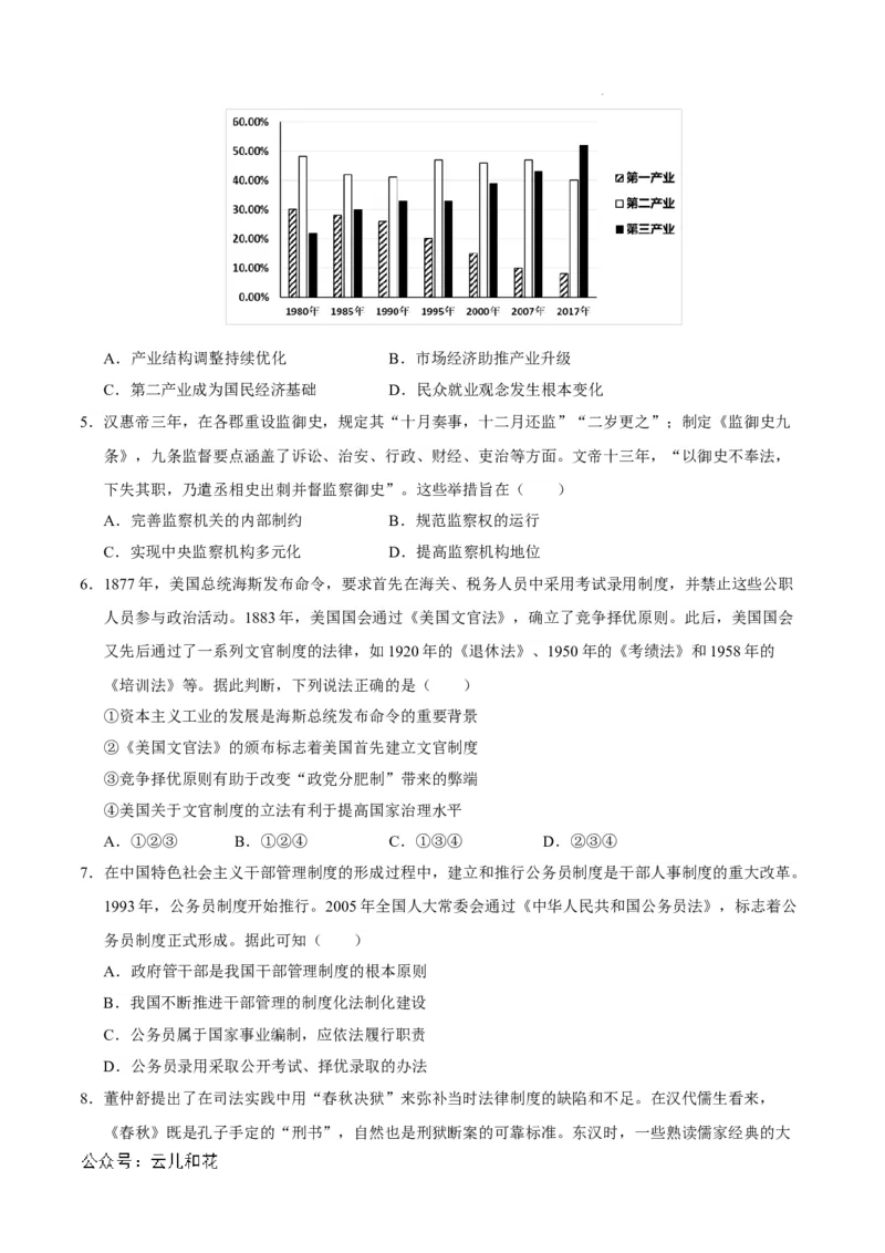 高二历史期中模拟卷（考试版A4）测试范围：选必1全册（新八省通用）(1)_1多考区联考_1014高二期中模拟卷（新八省专用）黄金卷：2024-2025学年高二上学期期中模拟考试