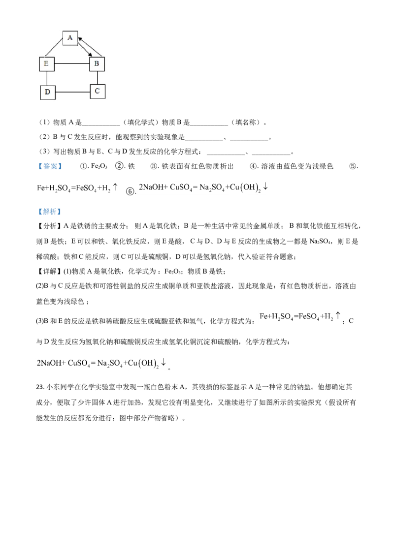 黑龙江省牡丹江、鸡西地区朝鲜族学校2021年中考化学试题（解析版）_中考真题_5.化学中考真题2015-2024年_2021年中考化学真题（83份）_朝鲜族化学