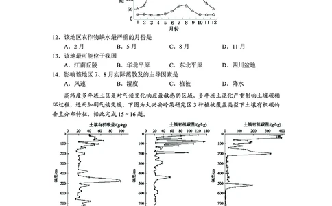 贵州省毕节市2025届高三上学期第一次诊断考试地理_2025年1月_250125贵州省毕节市2025届高三上学期第一次诊断考试（毕节一诊）（全科）