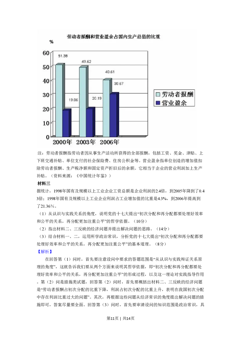 2008年高考政治试卷（全国Ⅱ卷）（解析卷）_政治历年高考真题_新&middot;PDF版2008-2025&middot;高考政治真题_政治（按省份分类）2008-2025_2008-2025&middot;（黑龙江）政治高考真题