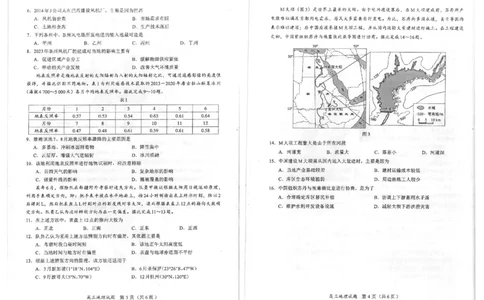地理试卷_2025年1月_250119福建省部分（六市）地市2025届高中毕业班第一次质量检测（六市一模）（全科）_福建省部分（六市）地市2025届高中毕业班第一次质量检测（六市一模）地理