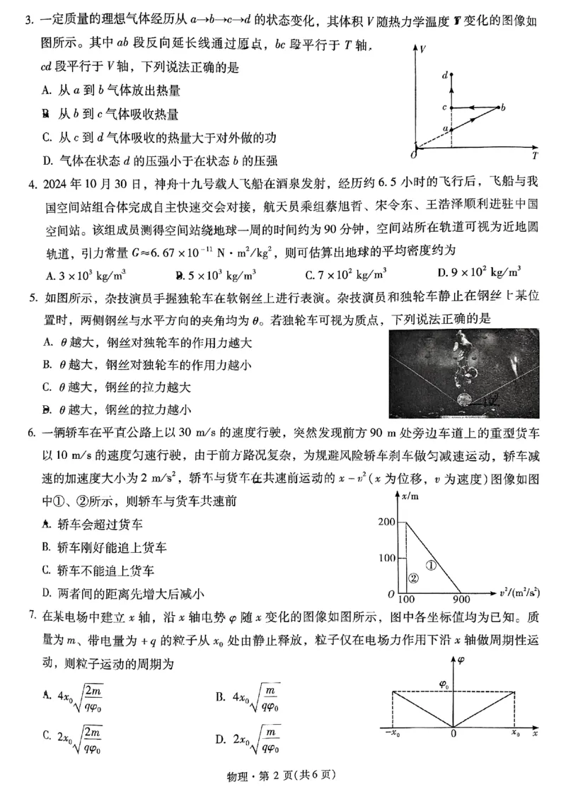 物理+2025云南新高考自主命题冲刺金卷及答案_2025年5月_2505202025年云南省新高考自主命题冲刺金卷（全科）