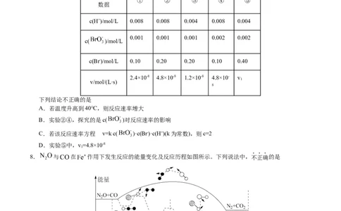 高二化学第一次月考卷（考试版）测试范围：选择性必修1第1-2章（人教版2019）A4版(1)_1多考区联考
