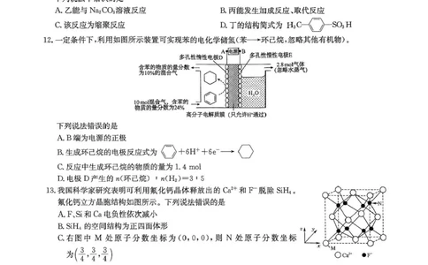 河南省九师联盟2025届高三4月联考化学试题+答案_2025年4月_250402河南省九师联盟2025届高三4月联考（全科）