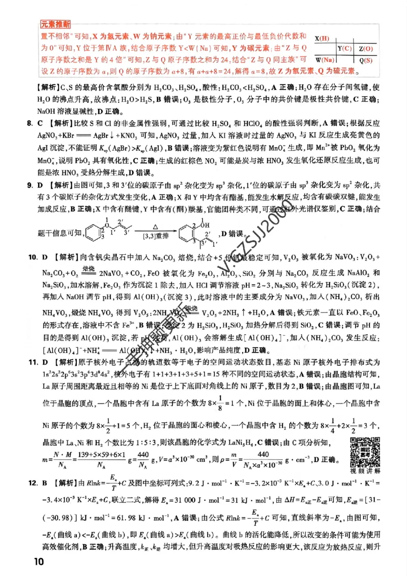 化学命题集+答案_2024高考押题卷_32024腾远黑白卷_2024腾远高考黑白卷（新课标卷）_命题集