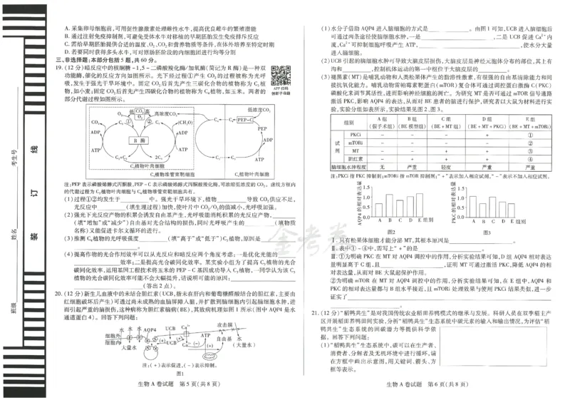 2024年天星 高考临考预测押题密卷 江苏专版 （生物）