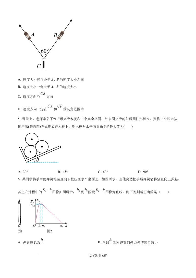 精品解析：辽宁省沈阳市东北育才学校等校2025-2026学年高三上学期联合考试物理试卷（原卷版）_2025年10月_12026年试卷教辅资源等多个文件