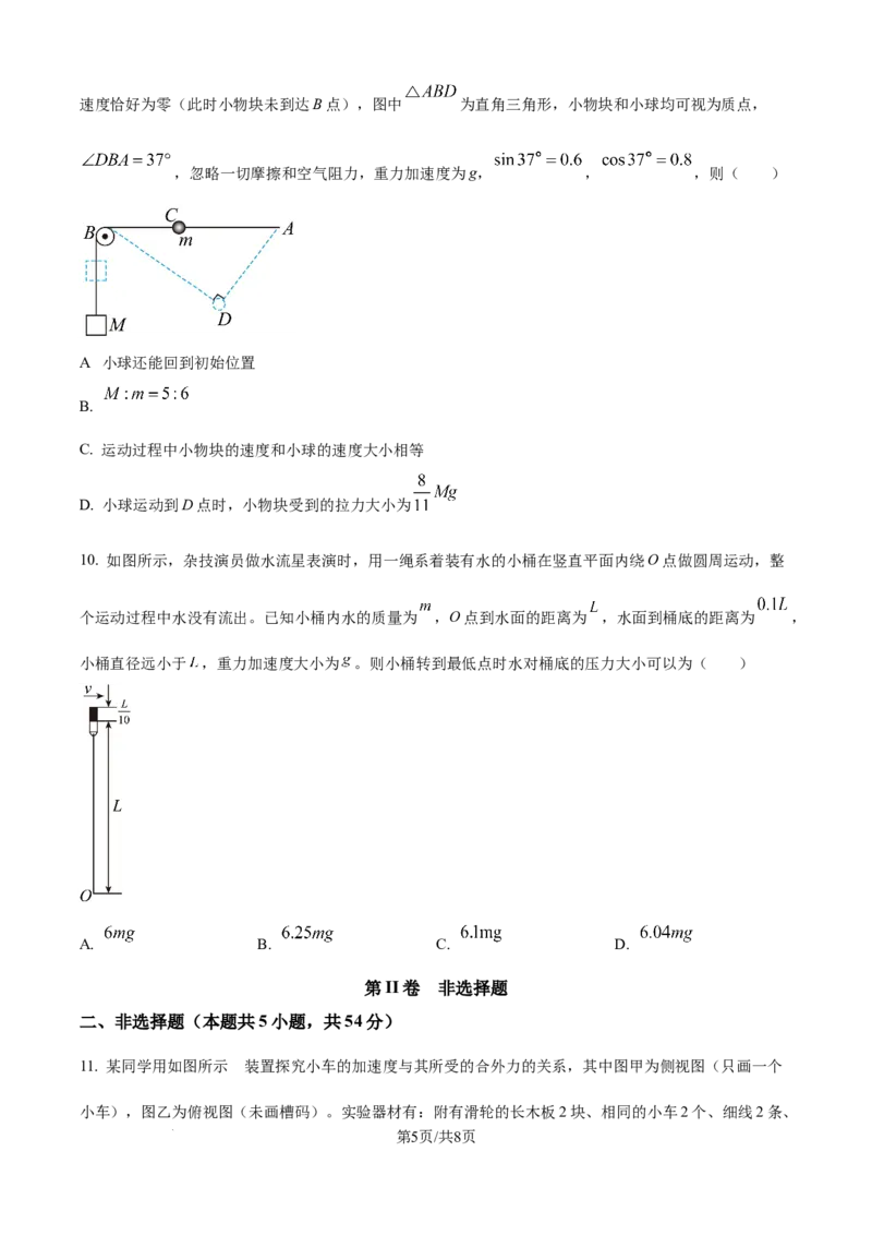 精品解析：辽宁省沈阳市东北育才学校等校2025-2026学年高三上学期联合考试物理试卷（原卷版）_2025年10月_12026年试卷教辅资源等多个文件