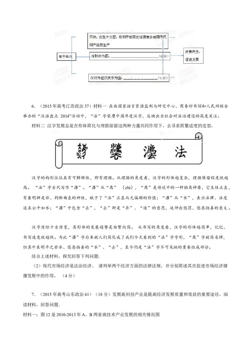 专题05《经济生活》综合主观题-学易金卷：十年（2014-2023）高考政治真题分项汇编（人教卷）（原卷卷）_近10年高考真题汇编（必刷）