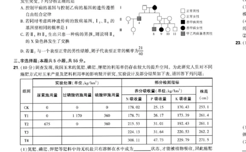 联考试卷理想树联考&mdash;东北三省精准教学生物A4版_2025年5月_250529东北三省精准教学联盟2025届高三5月联考（理想树）（全科）