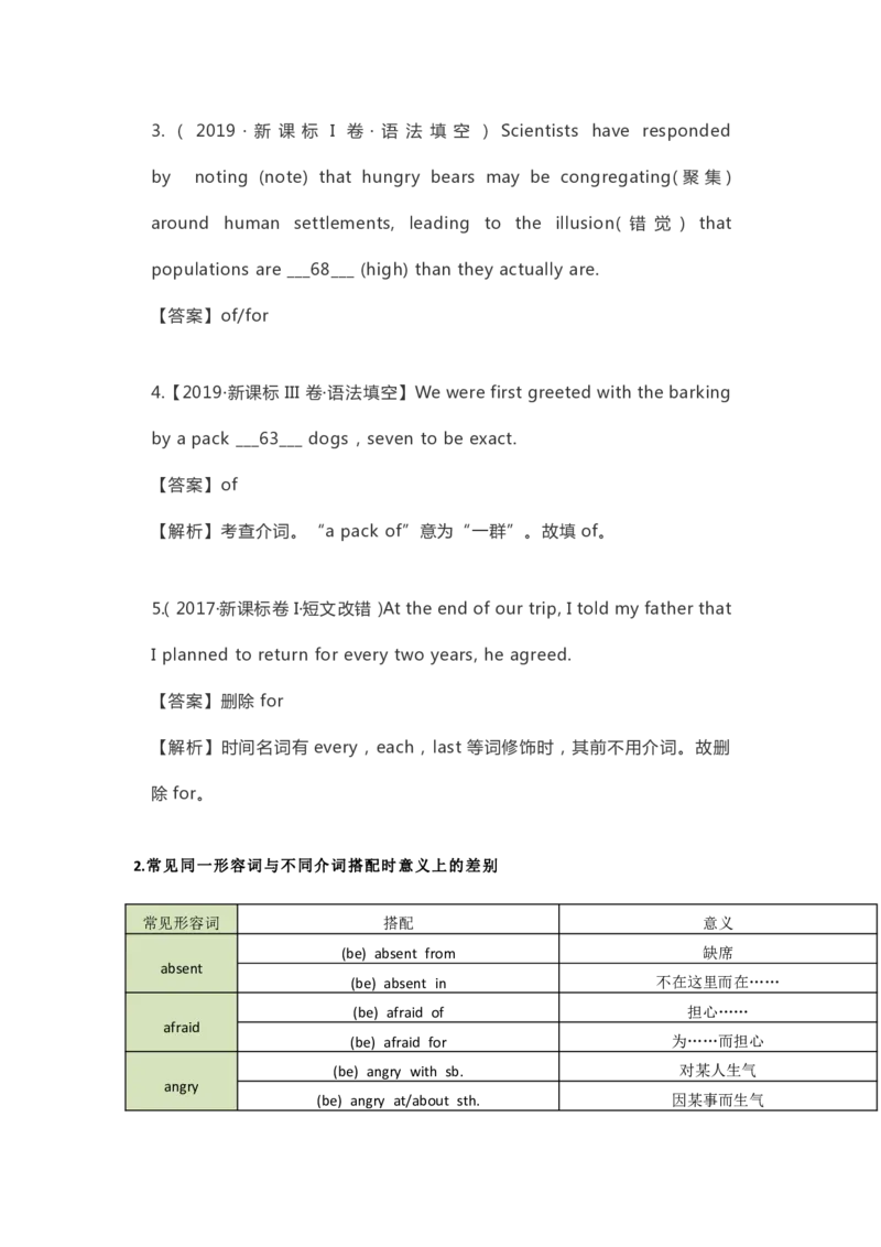 英语102语法干货丨高中英语介词、介词短语，考点梳理+易错点拨_S054高中英语备考必备学习资料包