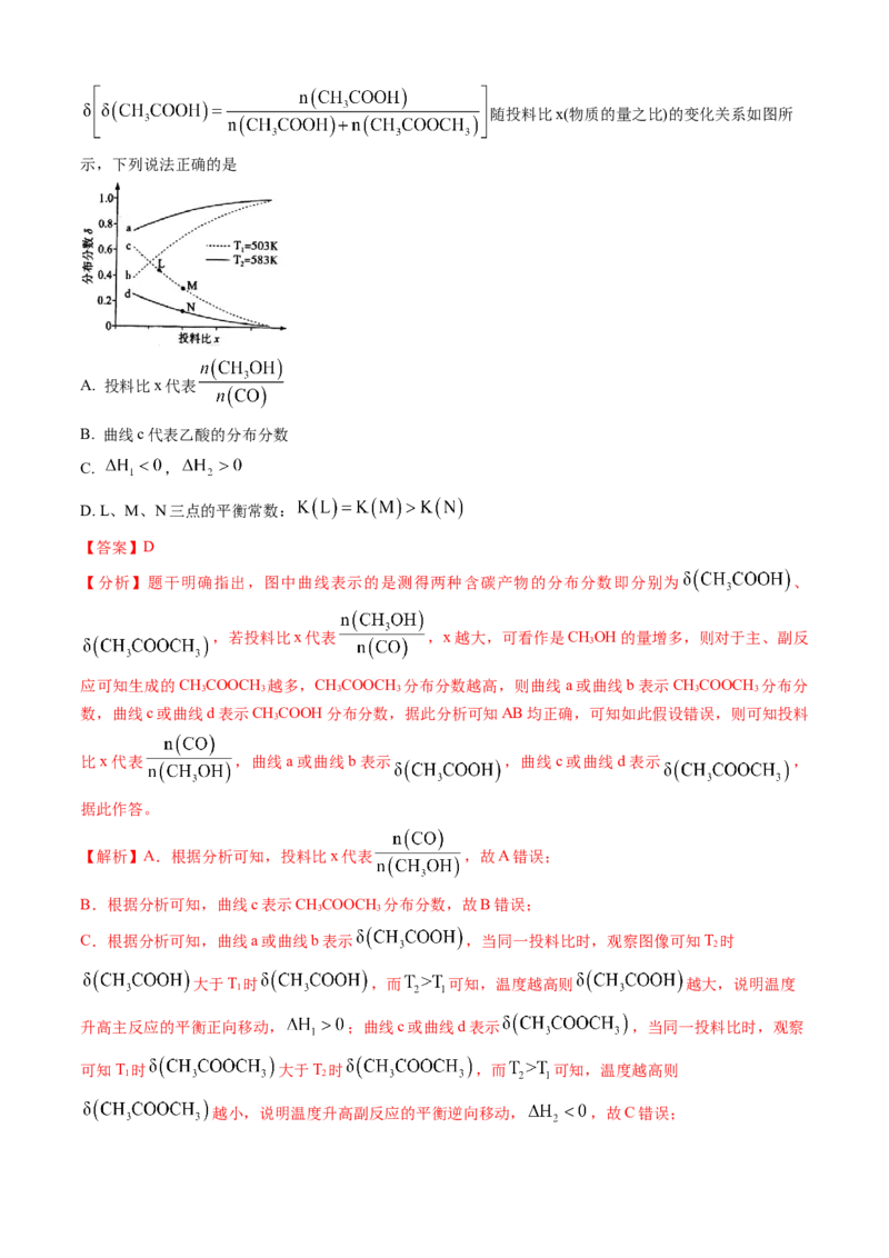 专题08化学反应速率与化学平衡-三年（2022-2024）高考化学真题分类汇编（全国通用）（教师卷）_近10年高考真题汇编（必刷）_十年（2014-2024）高考化学真题分项汇编（全国通用）