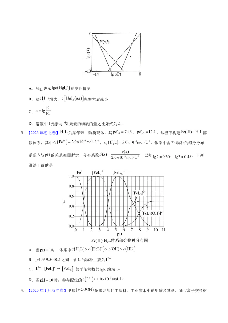 专题58弱电解质的电离（原卷卷）_近10年高考真题汇编（必刷）_十年（2014-2024）高考化学真题分项汇编（全国通用）_十年（2014-2023）高考化学真题分项汇编（全国通用）
