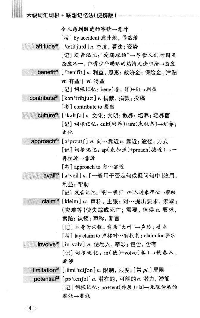 16六级词汇词根+联想记忆法便携版_英语四六级整合_英语四六级真题版本二此版为主此文件夹会持续更新_四六级单词汇总_六级单词