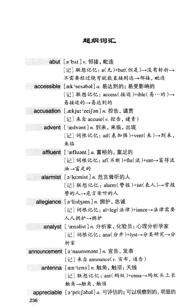 16六级词汇词根+联想记忆法便携版_英语四六级整合_英语四六级真题版本二此版为主此文件夹会持续更新_四六级单词汇总_六级单词